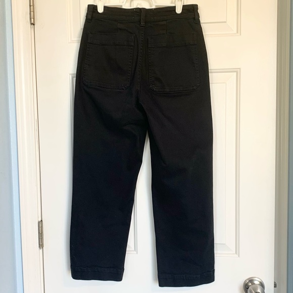 Everlane The Straight-Leg Crop Jeans Denim Cropped in Black Size 0 Short/Petite - Picture 3 of 4
